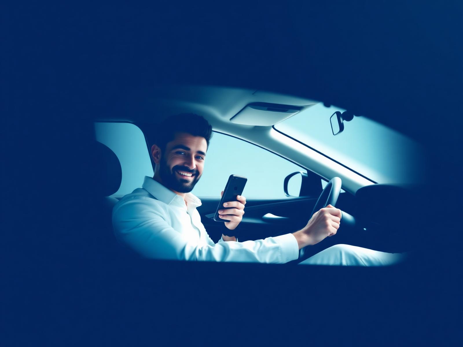 Driver reviewing auto coverage options